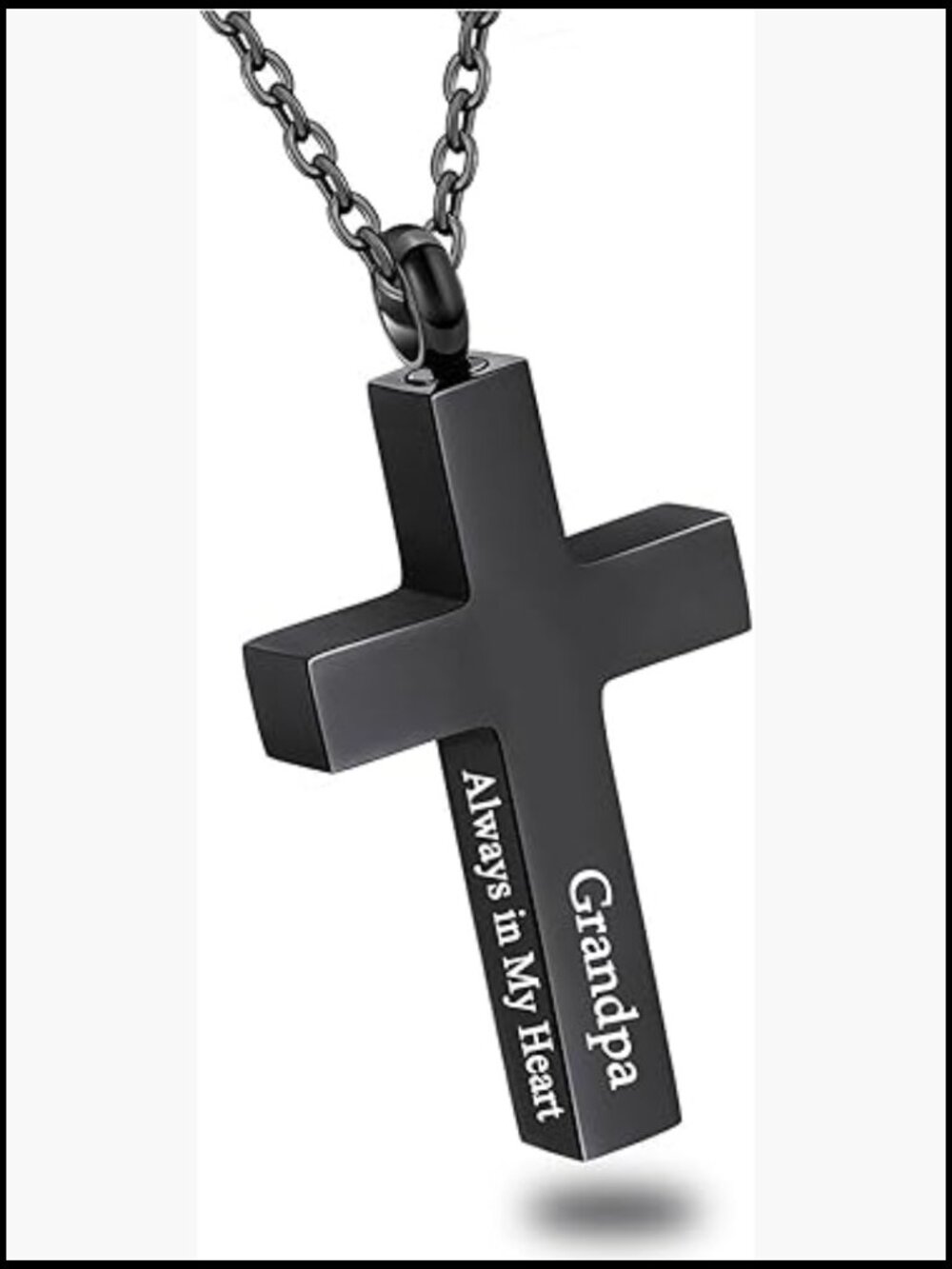 Cross Urn Necklace for Ashes Cremation Jewelry Locket Pendant Memorial Always